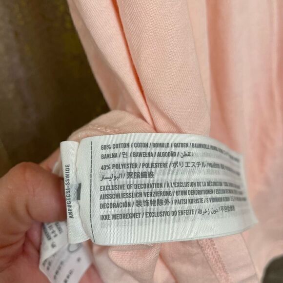 Abercrombie & Fitch Light Pink Gold Logo Knitted Tank Top, Girls XL NWT - Picture 7 of 7